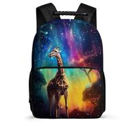 TPISLI Bookbag Giraffe School Backpack for Boys & Girls, Back Pack Animal Theme Rucksack Lightweight, Durable Travel Or Sports Bags for Kids Gift School Bag