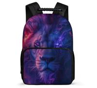 TPISLI Bookbag Lion Motif School Rucksack for Primary Toddler School Boy Backpack Lion Animal King Rucksack Kids Bookbag Lightweight Back Pack Daily Daypack