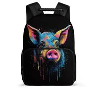 TPISLI Bookbag Pig School Backpack for Boys & Girls, Back Pack Animal Piglet Rucksack Lightweight, Durable Travel Or Sports Bags for Kids Gift School Bag