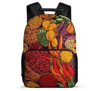 TPISLI Bookbag Spices Print Bag for Boy Girl 8-16 Years Old School Backpack Rucksack Travel Multipurpose Backpack Picnic Bag for Boys & Girls