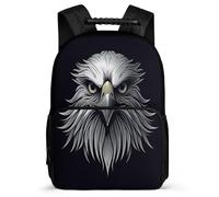 TPISLI Bookbag White Headed Eagle School Backpack for Boys & Girls, Back Pack Bird Print Rucksack Lightweight, Durable Travel Or Sports Bags for Kids Gift School Bag