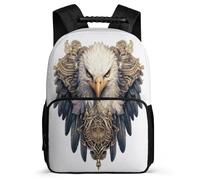 TPISLI Bookbag White Headed Eagle School Backpack for Boys & Girls, Back Pack Bird Theme Rucksack Lightweight, Durable Travel Or Sports Bags for Kids Gift School Bag