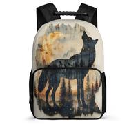 TPISLI Bookbag Wolf Bag for Boy Girl 8-16 Years Old School Backpack Animal Wolve Rucksack Travel Multipurpose Backpack Picnic Bag for Boys & Girls
