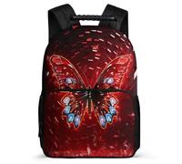 TPISLI Boy Back Pack with Butterfly School Bags for Kids Children 8-16 Year Large Casual Daypack Bookbag Colourful Rucksack Elementary Schoolbags for Girl
