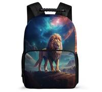 TPISLI Boy Back Pack with Lion Motif School Bags for Kids Children 8-16 Year Large Casual Daypack Bookbag Lions Animal King Rucksack Elementary Schoolbags for Girl