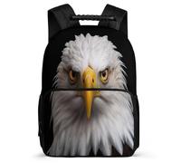 TPISLI Boy Back Pack with White Headed Eagle School Bags for Kids Children 8-16 Year Large Casual Daypack Bookbag Bird Theme Rucksack Elementary Schoolbags for Girl