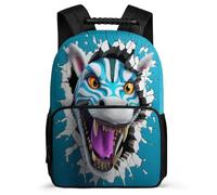 TPISLI Boy Back Pack with Zebra School Bags for Kids Children 8-16 Year Large Casual Daypack Bookbag Animal 3D Rucksack Elementary Schoolbags for Girl
