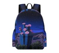 TPISLI Boy Cactus Flower Backpack with Zipped Pockets Adjustable Straps, Plants Cacti Motif Rucksack Teen Boys, School Backpacks, School Bag for Travel Camping Sports Gifts for Girls Teenage