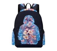 TPISLI Boy Flowers Illustration Backpack with Zipped Pockets Adjustable Straps, Plant Pattern Rucksack Teen Boys, School Backpacks, School Bag for Travel Camping Sports Gifts for Girls Teenage