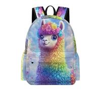 TPISLI Boy Llama Pattern Backpack with Zipped Pockets Adjustable Straps, Animal Alpacas Rucksack Teen Boys, School Backpacks, School Bag for Travel Camping Sports Gifts for Girls Teenage