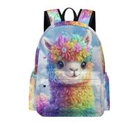 TPISLI Boys Alpaca Pattern Backpack Children's School Bookbag Travel Bag Animal Llama Rucksack Large Capacity Travel Rucksack Student School Bookbag for Kids Boys Girls