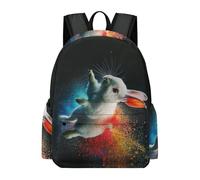 TPISLI Boys Animal Bunny School Backpack Girls Rucksack Cute Rabbit Ages 7-11 Book Bag for Junior School, Durable 15.6 Inch Laptop Backpack for Study Days and Travel