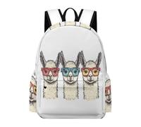 TPISLI Boys Animal Motif Backpack for Kids Primary Secondary Kawaii Llama Print School Bag Kids Bookbag Capacity Girls Travel Rucksack