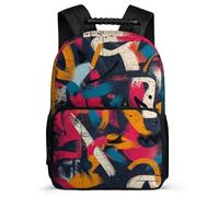 TPISLI Boys Bookbag Graffiti Back Pack for Primary School Boys Bookbag Memphis Style Rucksack Children Girl Backpack Felt Durable School Bag for Youth Kids