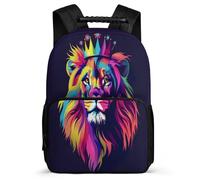 TPISLI Boys Bookbag Lion Back Pack for Primary School Boys Bookbag Lions Animal King Rucksack Children Girl Backpack Felt Durable School Bag for Youth Kids
