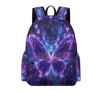 TPISLI Boys Butterfly Motif School Backpack Girls Rucksack Butterfly Print Ages 10-16 Book Bag for Senior Classes, Trendy 11.6 Inch Laptop Daypack for Daily Lessons and Weekend Travel