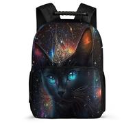 TPISLI Boys Cat Pattern School Bag Primary Age 6-11 Kitten Rucksack for Boys Girls Primary Classes, Soft Felt Details Lightweight Back to School Gift
