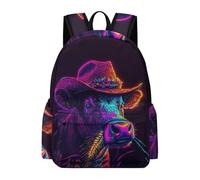 TPISLI Boys Cattle Print Bag for Boys Girls 8-12 Middle Bull Animal School Backpack With Side Pocket for Teenage Primary School