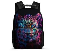 TPISLI Boys Cheetah Pattern School Backpack 8-12 Years Leopard Animal School Bag for Kids and Teens Primary Classes, 1680D Fabric Soft Felt Details Outdoor Day Trips
