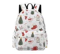 TPISLI Boys Christmas Theme Backpack Children's School Bookbag Travel Bag Christmas Tree Motif Rucksack Large Capacity Travel Rucksack Student School Bookbag for Kids Boys Girls