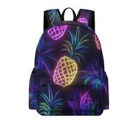 TPISLI Boys Colourful Pineapple Daypack Girls Fruit Pattern Daypack Secondary School Years 7-10 16.5 Inch Backpack, Lightweight Stylish for Daily Travel Back to School Gift