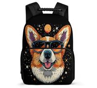 TPISLI Boys Cute Durable Back Pack Corgi Rucksack for Girls Student Backpack with Dog Print Bag Lightweight Bookbag For Kids Casual Travel Bags