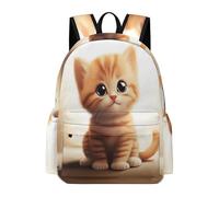 TPISLI Boys Cute Kitten School Backpack Girls Rucksack Cat Ages 7-11 Book Bag for Junior School, Durable 15.6 Inch Laptop Backpack for Study Days and Travel