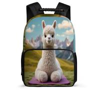 TPISLI Boys Cute Llama Backpack 7-11 Year Olds Animal Alpaca Rucksack for Kids and Teens Primary Classes, Soft Felt Details Sturdy Handle Daily Essentials