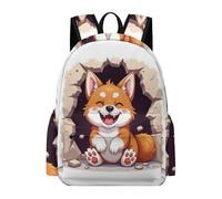 TPISLI Boys Cute Puppy School Backpack Girls Rucksack Dog Pattern Ages 7-11 Book Bag for Junior School, Durable 15.6 Inch Laptop Backpack for Study Days and Travel