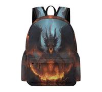 TPISLI Boys Evil Dragon Design Backpack Children's School Bookbag Travel Bag Dragon Rucksack Large Capacity Travel Rucksack Student School Bookbag for Kids Boys Girls