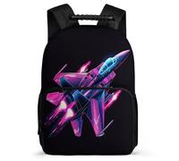 TPISLI Boys Fighter Backpack for School, Aeroplane Print Rucksack Primary Age 6-11, Sturdy Book Bag, Soft Felt Details, Short Trips, Everyday Use