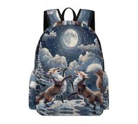 TPISLI Boys Fox School Backpack Girls Rucksack Animal 7-11 Years Book Bag for Junior School, Durable 15.6 Inch Laptop Bag for Daily Study and Weekend Use