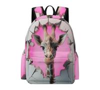 TPISLI Boys Funny Giraffe Motif Back pack Girls Animal Backpack 7-12 Years 15.6 Inch Laptop Backpack, Large Capacity for Classroom Travel Birthday Gift Classroom Books