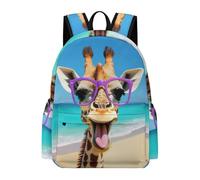 TPISLI Boys Giraffe School Backpack Girls Rucksack Kawaii Animal Ages 7-11 Book Bag for Junior School, Durable 15.6 Inch Laptop Backpack for Study Days and Travel