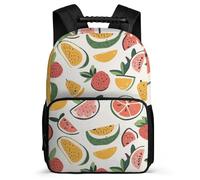 TPISLI Boys Girls Colourful Fruits Design School Bag Age 5-10 Fruit Pattern Bookbag for Kids and Teens School Years 1-4, Sturdy Handle Side Pockets Travel Daily Use