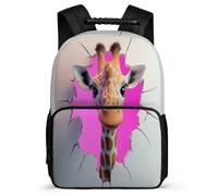 TPISLI Boys Girls Cute Giraffe School Backpack for School Animal 3D Printed Rucksack 7-11 Year Olds Primary Classes, Adjustable Straps Lightweight Daily Essentials