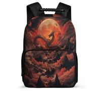TPISLI Boys Girls Dragon Rucksack School Years 2-5 Dragon Chinese Backpack for Children Primary School, Sturdy Handle Soft Felt Details Travel Daily Use