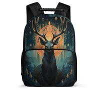 TPISLI Boys Girls Elk Bookbag 7-11 Year Olds Reindeer Theme Rucksack for Girls Boys Primary Classes, Adjustable Straps Lightweight Travel Daily Use