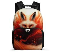 TPISLI Boys Girls Fox Design Rucksack School Years 2-5 Animal Pattern Backpack for Children Primary School, Sturdy Handle Soft Felt Details Travel Daily Use
