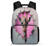 TPISLI Boys Girls Giraffe 3D Pattern School Backpack 8-12 Years Animal Backpack for Boys Girls School Years 1-4, Lightweight Soft Felt Details Birthday Gift