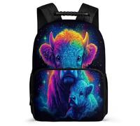 TPISLI Boys Girls Highland Cow Print Backpack Age 7-12 Cute Calf Daypack for Kids and Teens Primary Classes, Padded Back Adjustable Straps Travel Daily Use