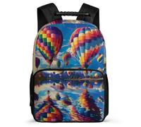 TPISLI Boys Girls Hot-air Balloon School Bag Age 5-10 Scenery Bookbag for Kids and Teens School Years 1-4, Sturdy Handle Side Pockets Travel Daily Use
