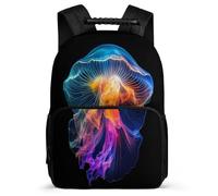 TPISLI Boys Girls Jellyfish Illustration School Backpack School Years 2-5 Ocean Creatures Daypack for Children Primary Classes, Sturdy Handle 1680D Fabric Daily Essentials