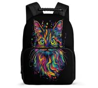TPISLI Boys Girls Kitten Design Backpack for School, Animal Cat Print Rucksack 7-11 Year Olds, Sturdy Book Bag, Soft Felt Details, Short Trips, Everyday Use