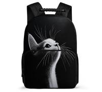 TPISLI Boys Girls Kitten Design School Bag Primary Age 6-11, Animal Cat Print Backpack for Kids, Durable Rucksack, Sturdy Handle, Outdoor Travel, Day Trips