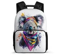 TPISLI Boys Girls Koala Motif Backpack for School, Animal Pattern Rucksack 8-12 Years, Sturdy Book Bag, Soft Felt Details, Short Trips, Everyday Use