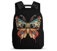 TPISLI Boys Girls Owl Butterfly Design Backpack Primary Age 6-11 Butterfly Bird Daypack for Students Primary School, Sturdy Handle Soft Felt Details Daily Essentials