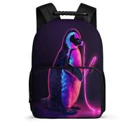 TPISLI Boys Girls Penguin School Backpack School Years 2-5 Animal Print Backpack for Children Primary Classes, Lightweight Padded Back Travel Daily Use
