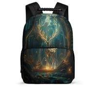 TPISLI Boys Girls Reindeer Theme Backpack for School Elk Backpack Primary Age 6-11 Primary Classes, Sturdy Handle 1680D Fabric Back to School Gift