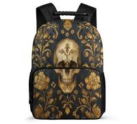 TPISLI Boys Girls Skull Design School Backpack for School Skeleton Rucksack 7-11 Year Olds Primary Classes, Adjustable Straps Lightweight Daily Essentials